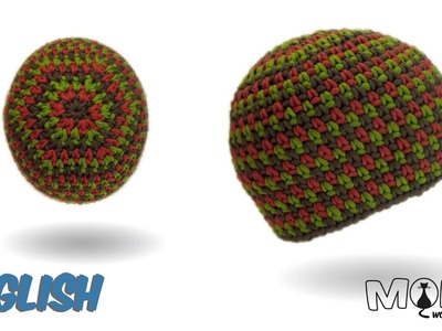 Crochet hat - Moss Stitch Beanie No. 2 - Tweed Style
