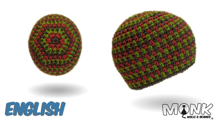 Crochet hat - Moss Stitch Beanie No. 2 - Tweed Style