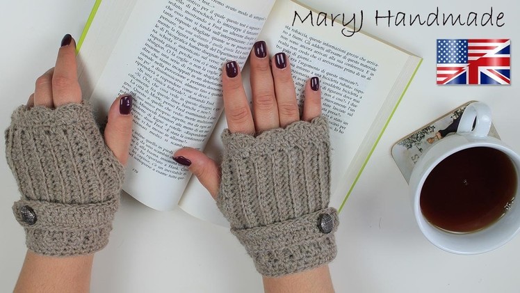 Crochet tutorial: fingerless gloves (Written pattern in description)