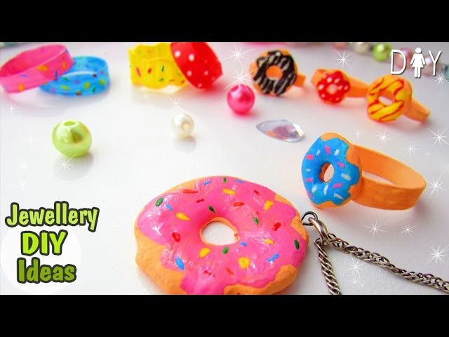 DIY Donut Jewellery.RING & PENDANT. From the Hot Glue
