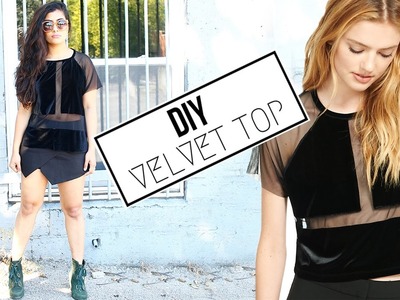DIY Express inspired Velvet mesh top | FashionMoksha