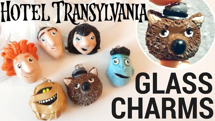 DIY Hotel Transylvania Polymer Clay Characters-Glass Markers.Charms Tutorial
