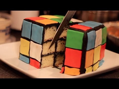 DIY RUBIKS CUBE CAKE- DIY Test #8