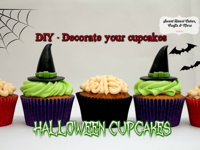 Halloween Cupcakes - Zombie Brain & Wicked Witch Cake Decorating DIY Tutorial