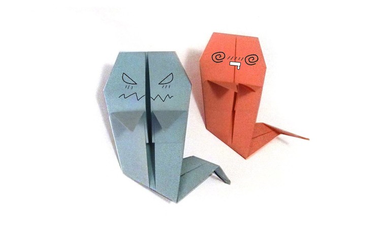 Halloween Origami Ghost - Tutorial - How to make an origami ghost