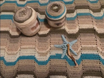How to crochet a square chevron blanket