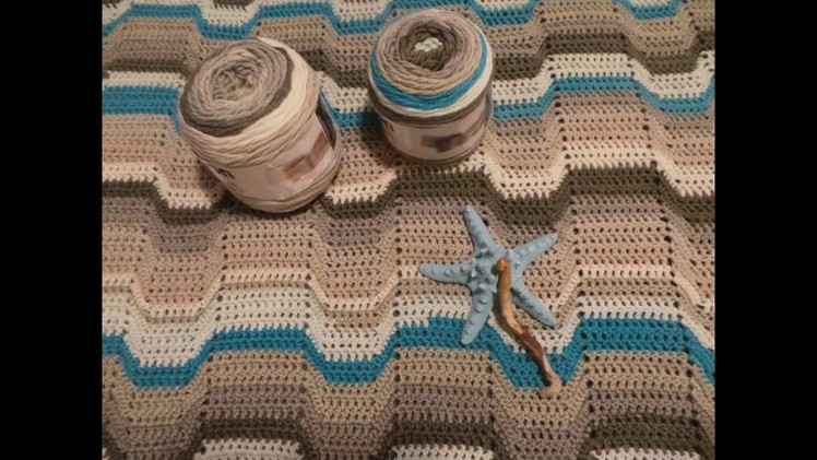How to crochet a square chevron blanket