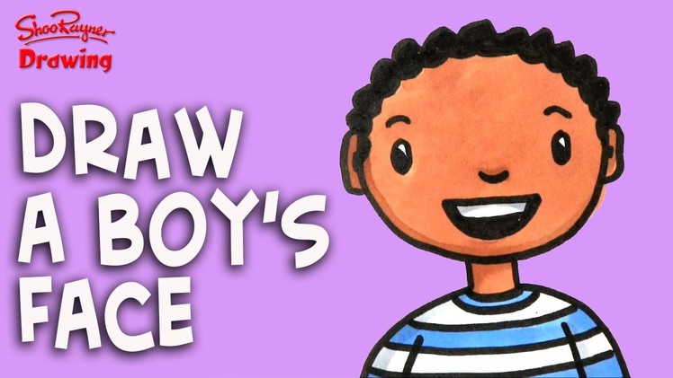How to draw a Boy's Face - Easy drawing for kids