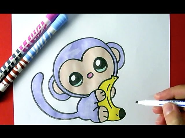 How to Draw a Cute Monkey  - Como Dibujar un Mono Kawaii