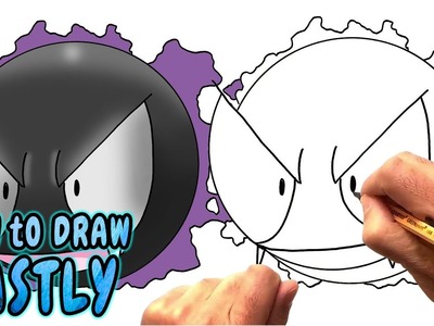 How to Draw Gastly from Pokemon Go - Very Rare (NARRATED)