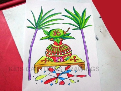 How to Draw Navratri goddess Durga Puja Drawing Step by Step for Kids