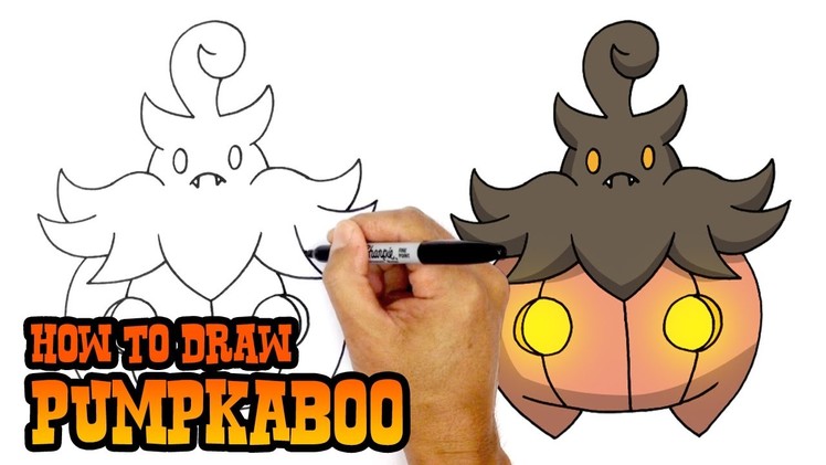 How to Draw Pumpkaboo (Pokemon)- Art Lesson for Kids