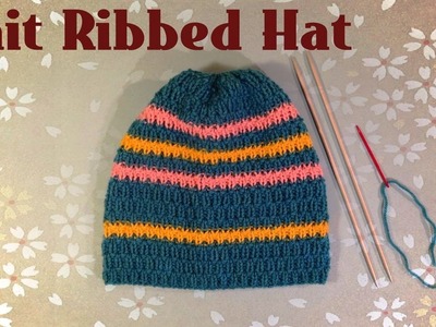 How to Knit a Ribbed Hat (Štrikana kapa)