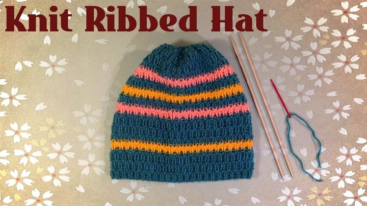 How to Knit a Ribbed Hat (Štrikana kapa)
