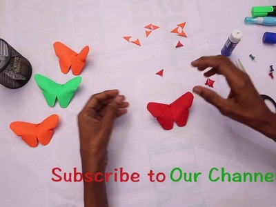 How to make a butterfly with paper in Telugu | Learn with me