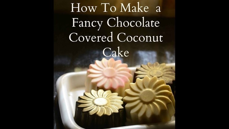 How To Make a Fancy Chocolate Covered Eggless Coconut Cake Recipe - Easy Cake Recipe