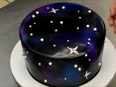 How to make a Galaxy Theme Birthday Cake - Simple & Easy Technique