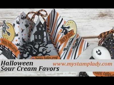 How To Make A Halloween Sour Cream Treat Favor Stampin' Up!