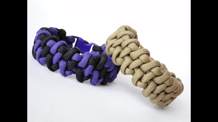 How to Make a Mated Cobra-Fishtail (modified) Paracord Survival Bracelet.One & Two Color