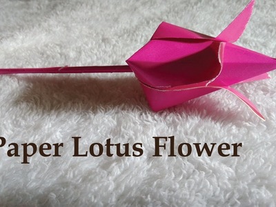 How to Make  a Paper Lotus Flower, Origami Lotus Flower
