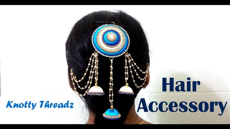 How to make a Silk Thread Hair Accessory at Home | Tutorial !!