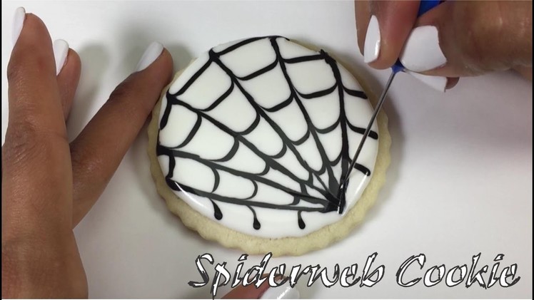 How To Make A Spiderweb With Royal Icing Cookies