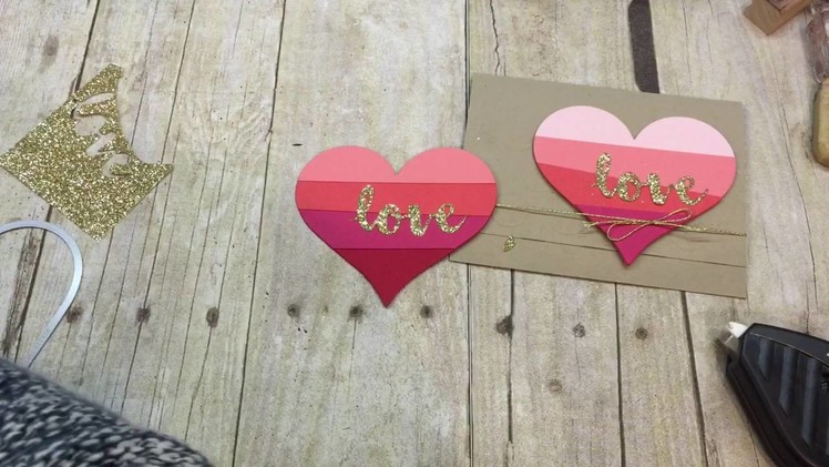 How to make a super simple Love card also inlaid die cutting