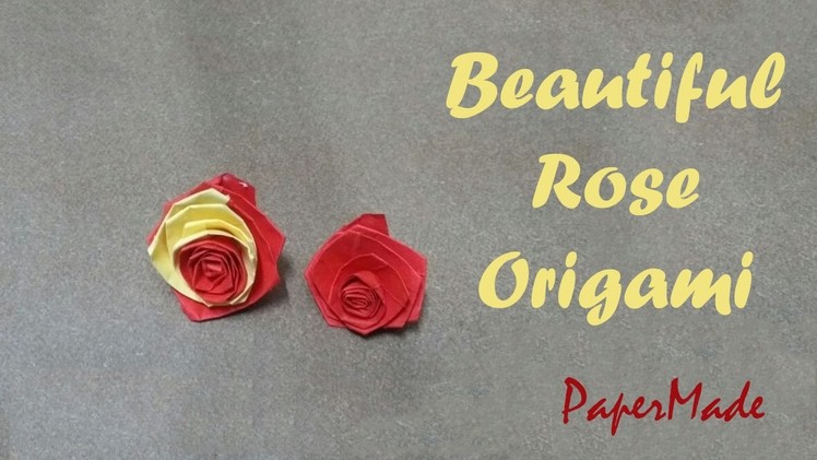 How to make Beautiful Paper Rose | Rose Origami | DIY | PaperMade