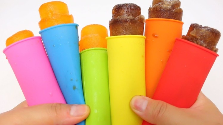 How to Make 'Cola Fanta Blast Ice Pop' Rainbow Milk Stick Ice Cream