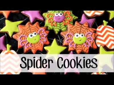 How to Make Decorated Spider and Spiderweb Cookies