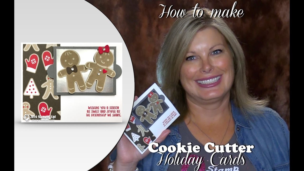 How to make Gingerbread Cookie on a Baking Sheet Christmas card featuring Stampin Up Holiday Catalog