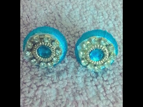 How to make silk thread stud in home easy way