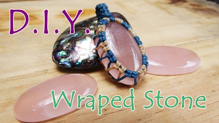 How to make wrapped stones with cotton waxed thread