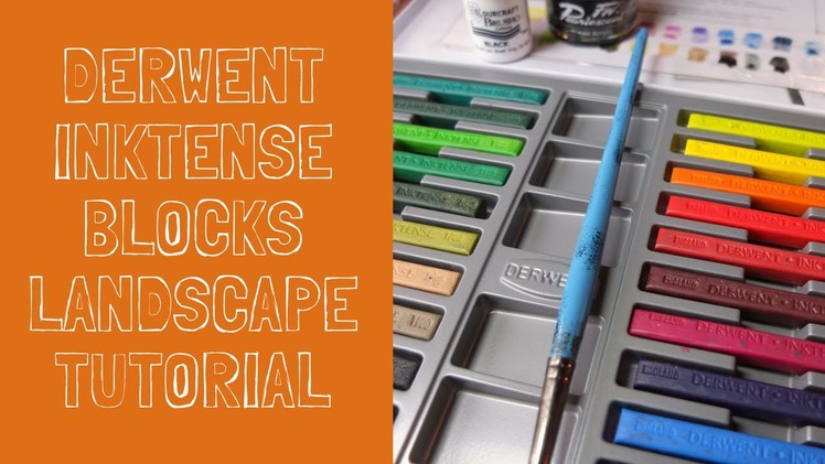 Inktense blocks - mixed media tutorial - how to paint