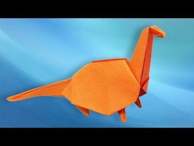 Origami Dinosaur - How to make a paper Dinosaur  (Brontosaurus)