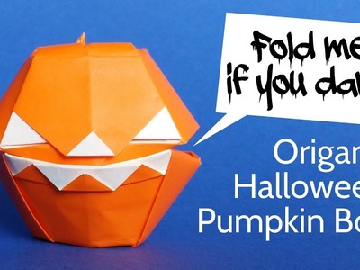 Scary Origami Pumpkin Box - DIY Halloween Decoration