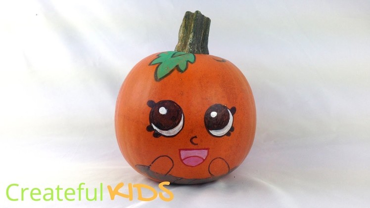 Shopkins Pumpkin-- How to Paint a Shopkin on a Halloween Pumpkin!
