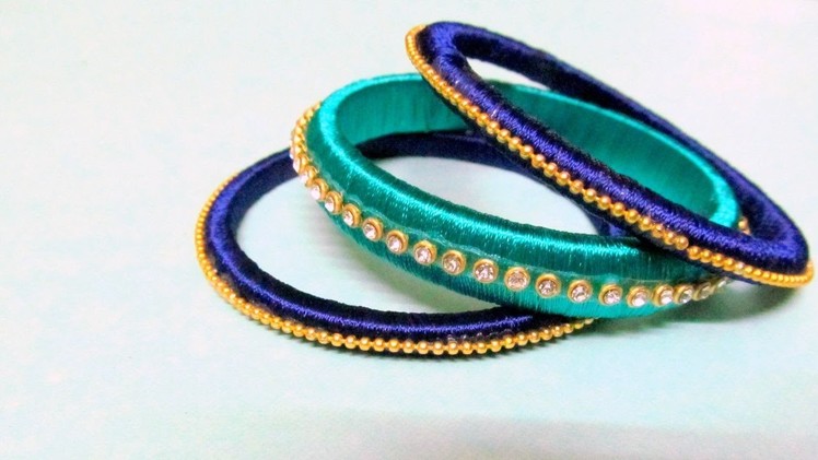 Silk Thread Bangles || Easy and Simple DIY Fancy Bangles || DIY DIWALI