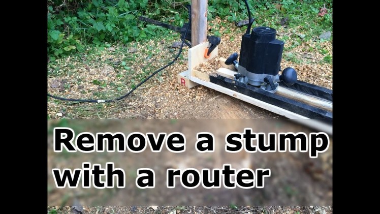 Tree stump removal with a router.