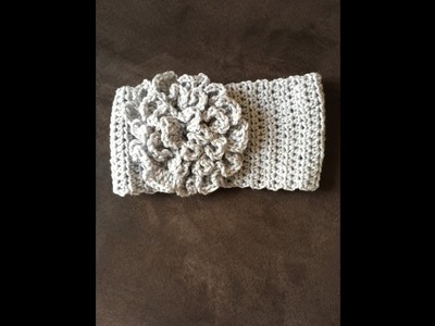 Video 1 of 2 how to crochet a headband with a flower