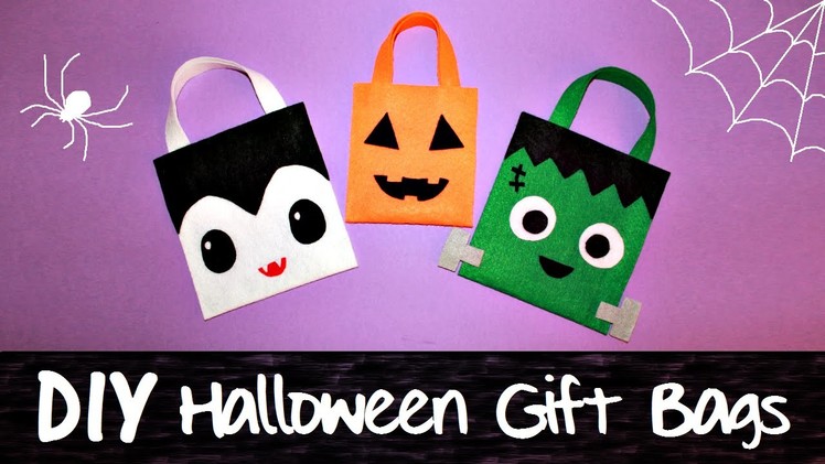 3 DIY HALLOWEEN Gift Bags | Jack-O'-Lantern, Vampire, Frankenstein Monster