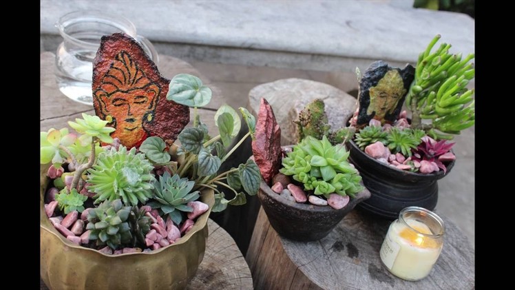 Antique Bhuddha planters - DIY| garden decor |succulents