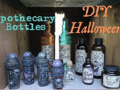 Apothecary Bottles Halloween DIY