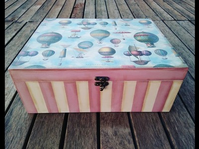 Caja Vintage decorada.vintage box decorated (collab with DIY ANNA)