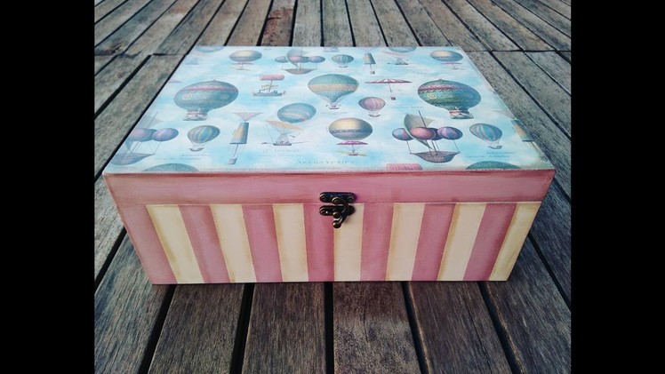 Caja Vintage decorada.vintage box decorated (collab with DIY ANNA)