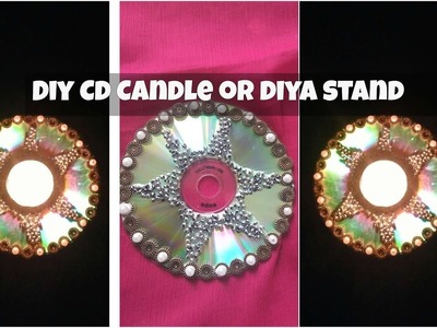 Candle Stand or Diya Stand using waste CD | DIY Candle Holder