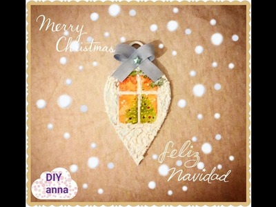 Christmas decoupage wooden ornament DIY ideas decorations craft tutorial. URADI SAM