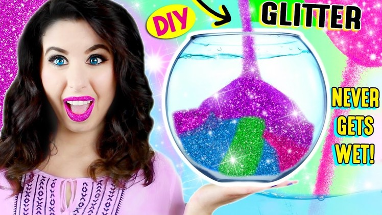 DIY Aqua Glitter | Waterproof Glitter & Sand That NEVER Gets Wet | Glitter Sensory Play Experiment!