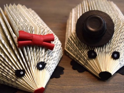 DIY Hedgehog book folding