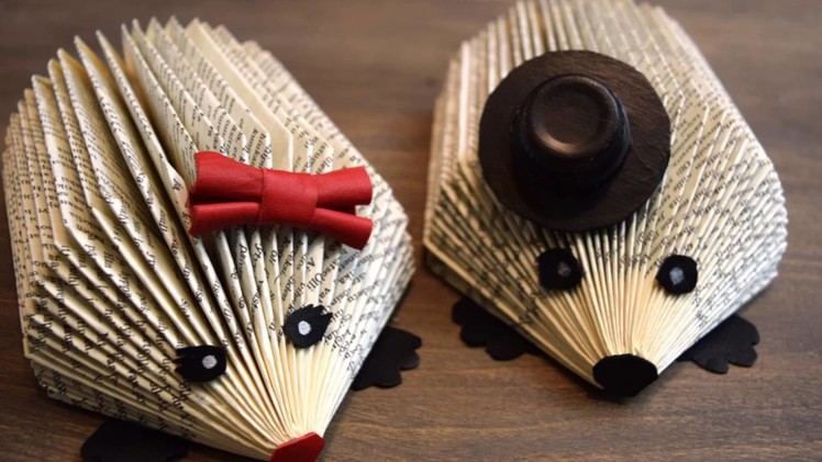 DIY Hedgehog book folding